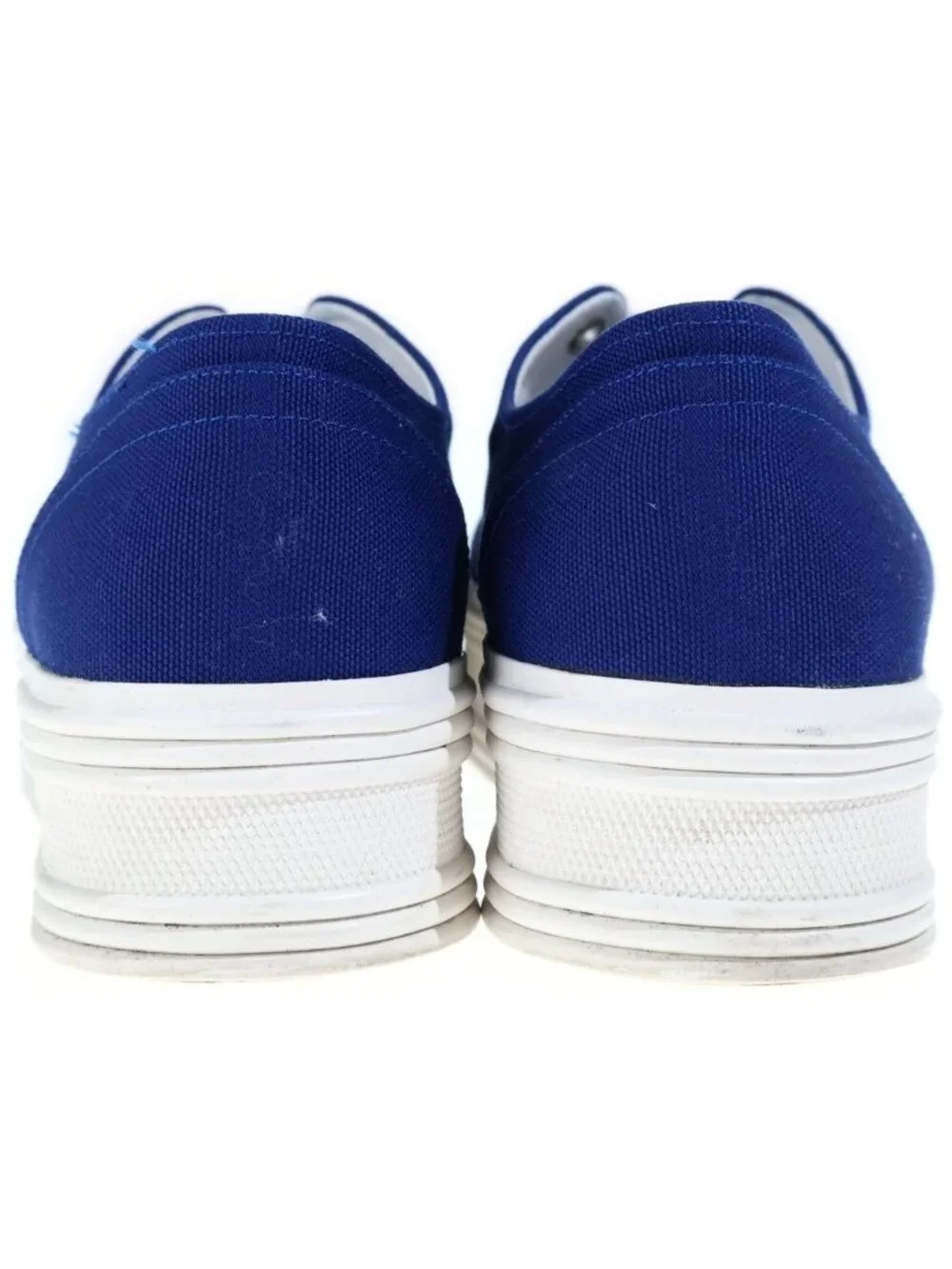 Celine Triomphe Logo Canvas Platform Low-Top Sneakers Blue